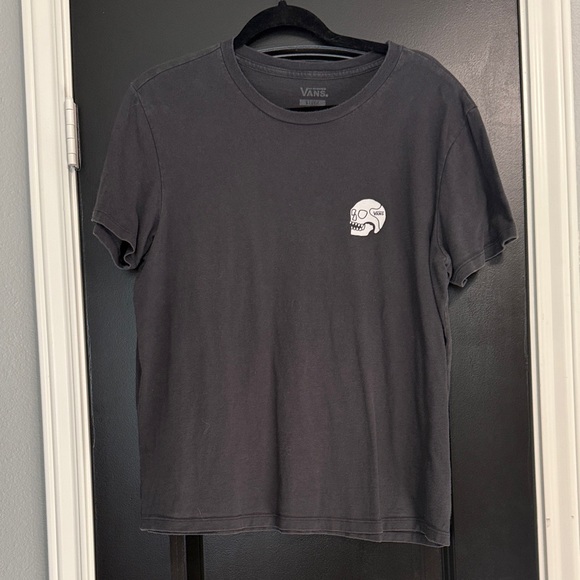 Vans Other - Vans Men’s Charcoal Tee with Small White Skull Chest Graphic